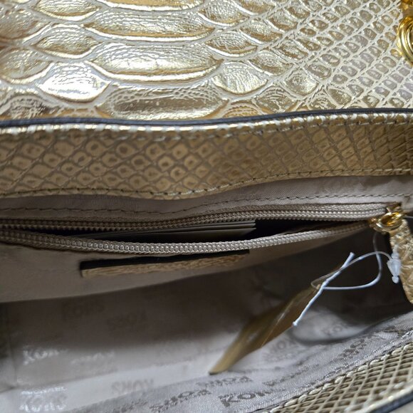 NWT "MICHAEL KORS" TINA LEATHER SHOULDER FLAP BAG - Picture 10 of 11